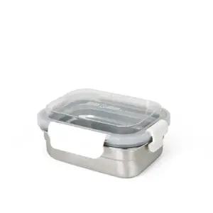 [퀸센스] 무연마제 센싱락 스텐304 밀폐 보관용기 1호 400ml 소 반찬통