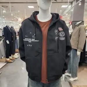 인터크루 HC10 남여,와펜,후드블루종점퍼 남여공용,와펜장식후드블루종점퍼 ITZ3UJ01A