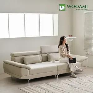 우아미가구 서온 4인용 가죽 황토볼 온열 온도조절 흙소파