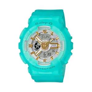 [신세계라이브쇼핑]베이비지 BA-110SC-2A 씨 글래스 블루 여성 아날로그 디지털 우레탄 시계
