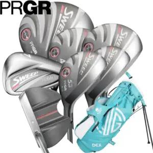 PRGR 스윕 M16 여성용 골프채 12개 클럽 풀세트 스탠드백 포함 SWEEP M16