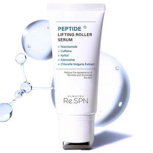 Re.SPN 펩타이드 팅 롤러 세럼 - 구아샤 어플리케이터, , 주름 방지 펩타이드, 나이아신아마이드, K-뷰티(1.69 floz)로 얼굴과 목의 주름, 및 모공 을 위한 제품입니다