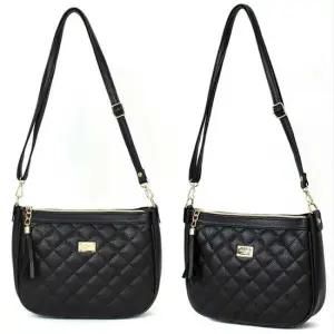 누비반달 핸드백 가죽 크로스백 여행용 미니 쇼퍼백 직장인 외출 여성 합성피혁