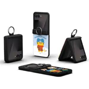 갤럭시 Z플립 7 동물 스노우 타운 오토 힌지 카드도어범퍼케이스 tc