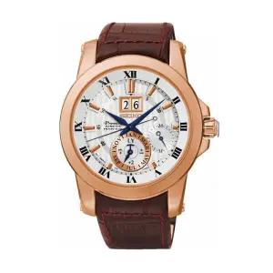 [세이코]세이코 SNP096J1 프리미어 키네틱 퍼페츄얼 남자 가죽 시계