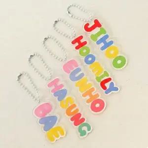 커스텀 네임택 아크릴 키링 어린이집 유치원 가방 이름표 맞춤제작 네임키링