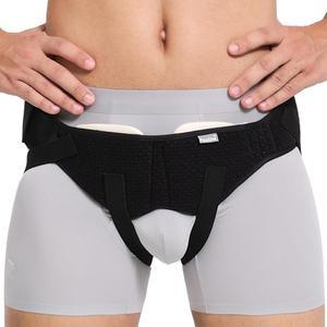 단일/이중 탈장 지지용 서혜부 탈장 벨트, 남성 및 여성용 사타구니 탈장 트러스(탈착식 압박 패드 2개 포함) - 부드럽고 피부 친화적인 원단(사이즈 XL)