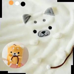 시바견무릎담요 키밍 다용도 휴대용 사무실 캐릭터 시바견 무릎담요