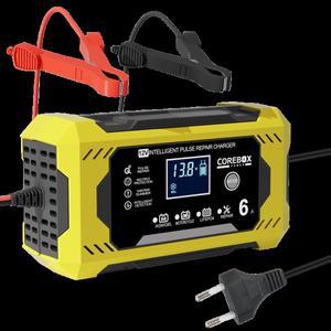 코코구 오토바이 SUV 트럭에 대 한 다기능 스마트 자동차 배터리 충전기 지능형 펄스 수리 12V/6A  전력