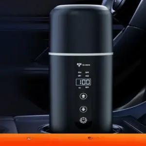 휴대용 차량용 전기포트 보온 캠핑 미니 커피 주전자 카포트 화물차 멀티 무광블랙 차박