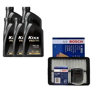 셀토스 1.6 가솔린 터보 킥스 PAO100 0W30 5L 엔진오일 오일필터 에어필터 세트