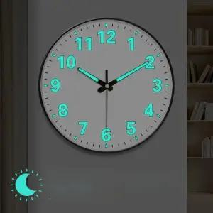 LED 디지털 벽시계 자동시간 야광 거실 조절 무소음