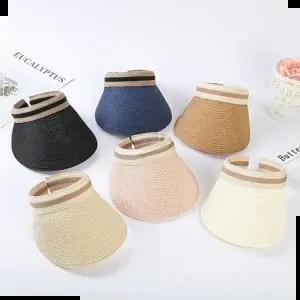 밀짚 (앙상블) 아동/성인 써니 썬캡 모자 여름 자외선