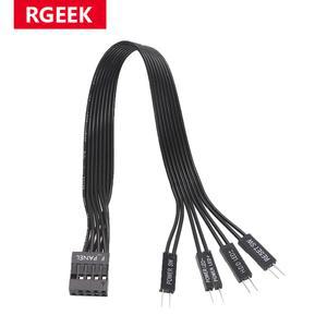 RGEEK 20cm F_PANEL 2.54mm F 패널 여성형 2핀 전원 리셋 스위치 HD LED 남성형 PC 메인보드 HDD 하드 드라이브용