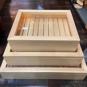 편백나무상자 수납함 스시보관상자 네타박스 우드박스