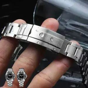 롤렉스 서브마리너 데이토나 요트 마스터 GMT 시계 밴드 스트랩 글라이드 잠금 걸쇠 904 스틸 시계 팔찌 20