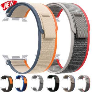 삼성 호환 갤럭시 호환 워치 8 40 44mm/8 클래식용 트레일 루프 스트랩 나일론 스포츠 밴드 46mm 스마트워