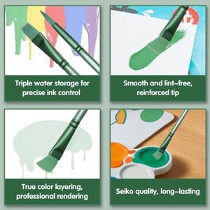 6pcs 페인트 브러쉬 세트 수채화 페인팅 멀티 퍼포즈 오일 초보자