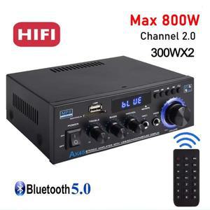 110V-240V AK45 블루투스 앰프 HiFi 디지털 MP3 채널 2.0 사운드 지원 스테레오 FM 라디오 가정용 자동차용