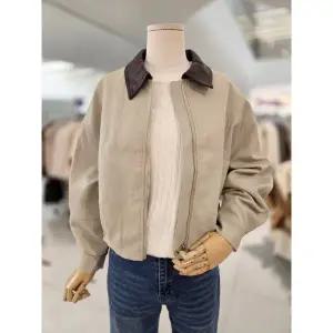 갤러리아 나인스텝 카라 배색 가죽 자켓 (N26NJ6103)