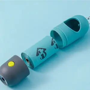 강아지 반려동물 LED 휴대용 캡슐 케이스 배변봉투 펫배변봉투