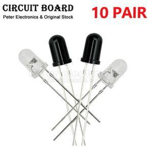 10pair F3mm LED 적외선 방출 다이오드 빛 850nm 940nm IR 수신기 이미 터 포토 트랜지스터 Arduino 용