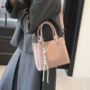 MT_24230 스트랩 참장식 미니 토트 크로스백여성 참백 크로스 패션 패션가방