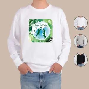 맨투맨 프린팅티셔츠 지구의 날 UU eJy5+8gQw