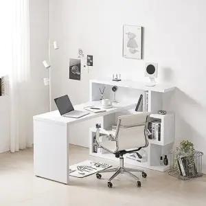 듀1400 책상 3단대형책장 세트