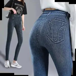 편안한레깅스 여성 페이크 데님 워싱 레깅스 URK-275