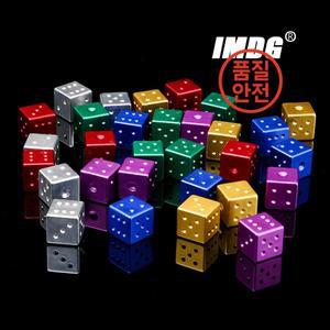 다채로운 알루미늄 합금 주사위 사각형 코너 부티크 게임 16mm 1 개 신제품