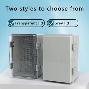 IP66 ABS 플라스틱 PC 인클로저 힌지 래치 잠금 장치가 있는 실외 배전함 방수 전기 계기판 박스