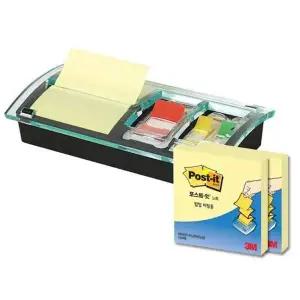 3M 748KYG76 포스트잇 디스펜서 DS-100 점착식 메지/76x76 (1개)