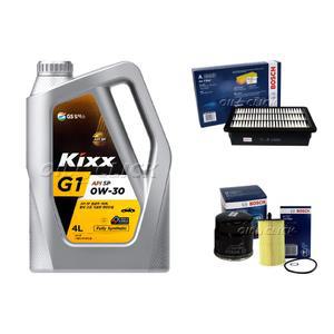아이오닉 엔진오일 세트 하이브리드 1.6 킥스 G1 0W-30 SP 4L+필터