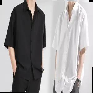 반팔셔츠 남자 여름 데일리 캐주얼 시원한 반팔 카라 셔츠 남방