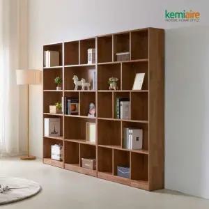 오델로 고무나무원목 월넛책장세트 2400) KFZ-964