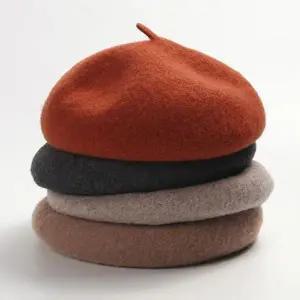 할아버지모자 톤 다운 컬러 울 혼방 베레모 패션 스타일링 화가모자