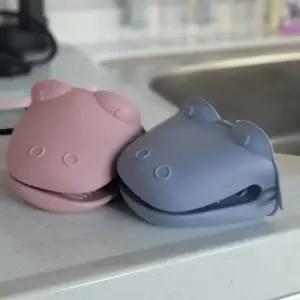 윈코 악어 실리콘 냄비손잡이 실리콘집게 장갑 용장갑 냄비장갑 핑크