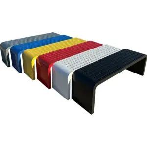 튼튼한 철제 야외벤치의자 심플 카페 대기 실외 웨이팅 레드 100x40x45cm