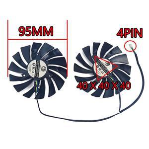 호환 1SET 95MM PLD10010S12HH GTX 1060 ARMOR GPU 팬  MSI GeForce 1080TI 비디오 카드 냉각 팬용