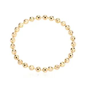 18K 데일리 골드 도트볼 열송이 체인실반지 1.5mm IRR37417