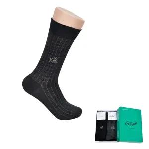 SG 모던한 사각 패턴의 크로커다일 신사 장목 양말 쫀쫀한발목밴드 남성양말세트