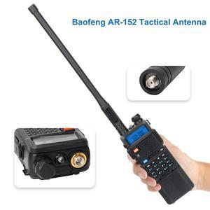 AR-152 Baofeng 워키 토키 라디오 안테나 136-520MHz VHF/UHF 듀얼 밴드 전술 안테나 신호 부스터 증폭기 S