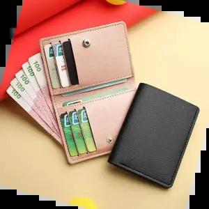 여자미니지갑 남녀공용 똑딱이 반지갑 생활방수 카드 신분증 보관