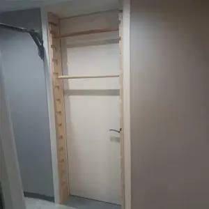 무타공 문틀 우드 다기능 턱걸이 기본형 철봉 수납형