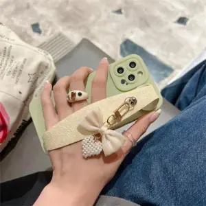 유니블링 아이폰 13 12 11 x xr xs 7 8 리본 키링 스트랩케이스