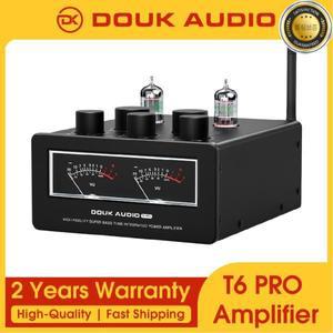 Douk Audio T6PRO HIFI TPA3255 튜브 앰프 Bluetooth JAN5725 진공관 파워 300W + VU 미터 포함