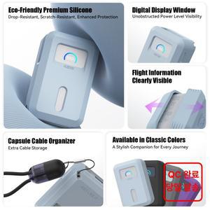 Anker S1 접이식 케이블 PowerBank(10000mAh 45W) A1638 미끄럼 방지 및 충격 방지 보호 커버용 보호 실리