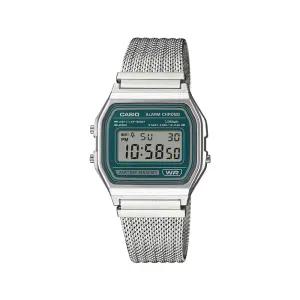 [카시오]카시오 A158WEM-3 빈티지 우븐 메시 디지털 공용 메탈시계