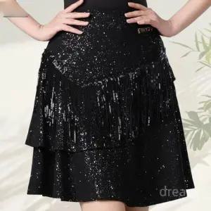 라인댄스복 랩 공연복 플리츠 스커트 태슬 여성